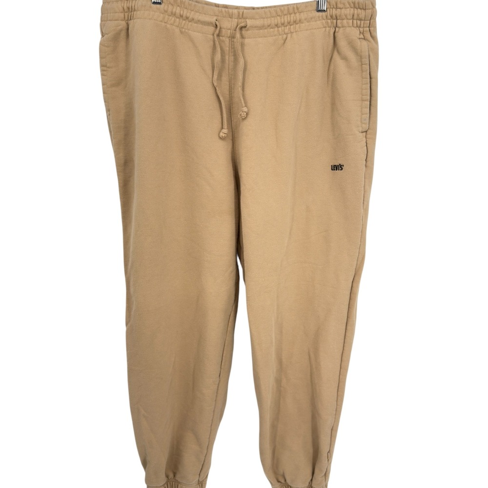 Levi's Gold Tab Sweatpants Mens XXL Tan Brown Joggers Drawstring Elastic Cuffs